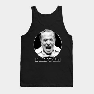 Retro Laughing Charles Bukowski Tribute Tank Top